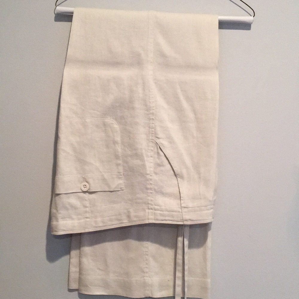 Linen wide leg pants